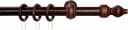 GOOD LIFE Gardinenstange Trend 200 cm Ø 28 mm Holz Nussbaum Bild 1