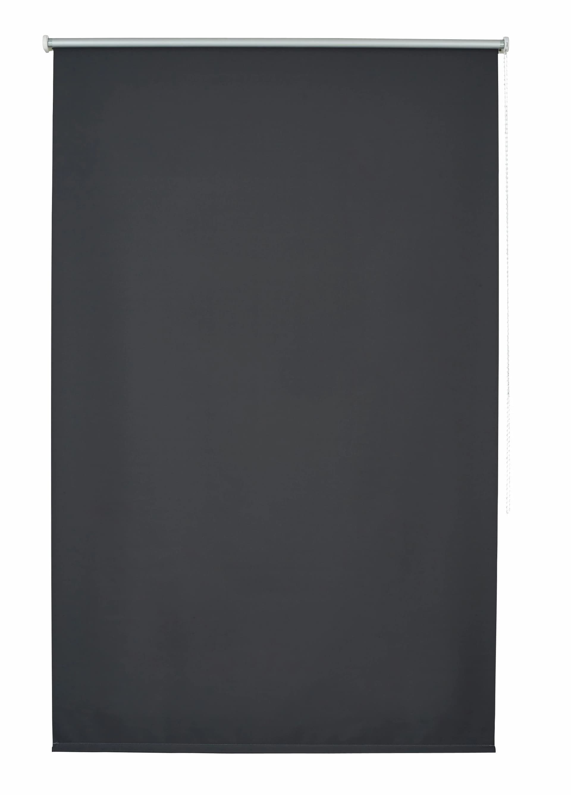 Seitenzugrollo Amelie Anthrazit Silber 102x230 cm Polyester
