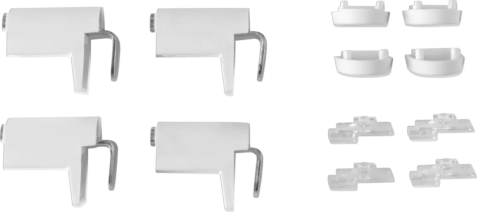 GOOD LIFE Klemmhalter für Sichtschutz Weiß Kunststoff Stahl