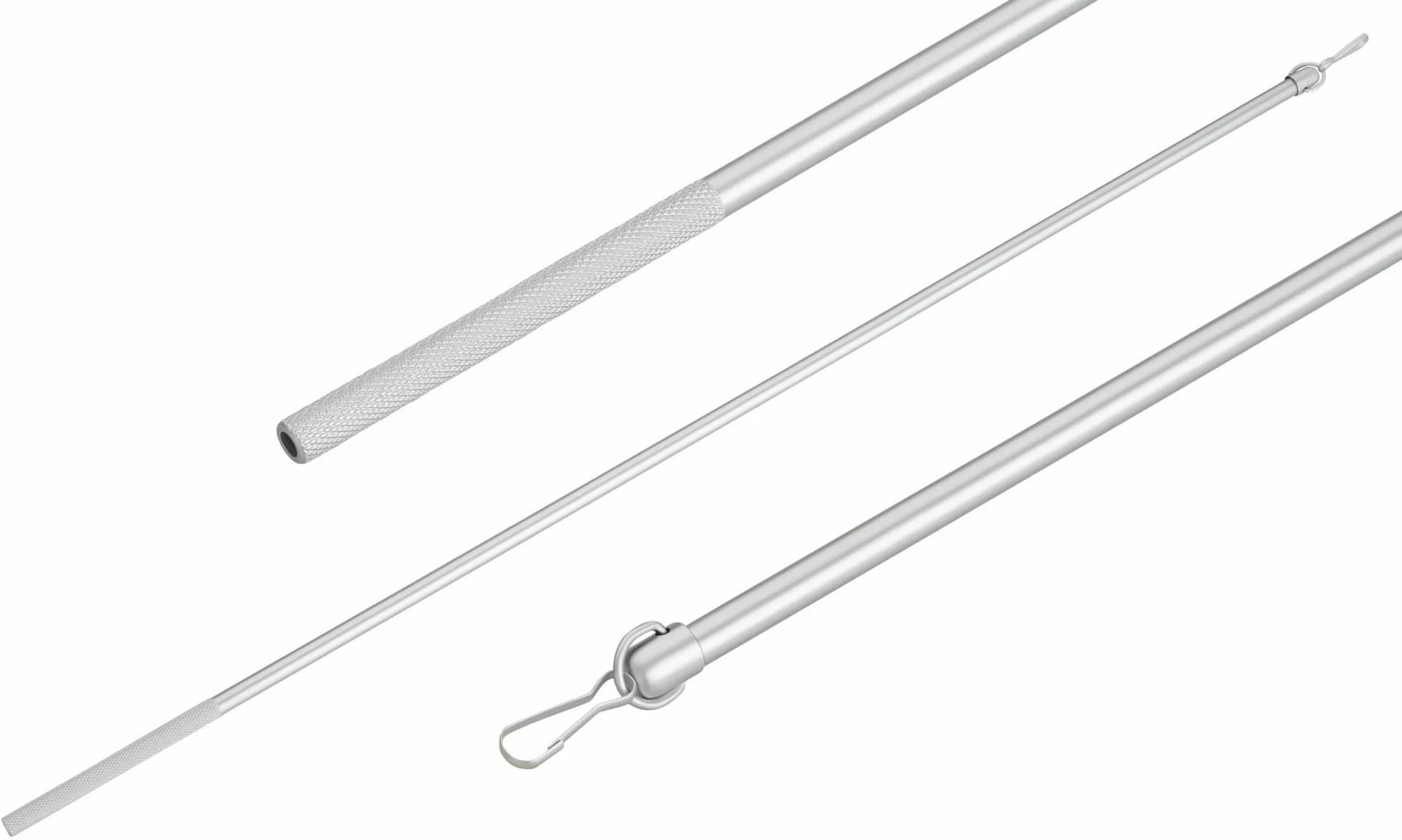 GOOD LIFE Schleuderstab Prim Silber 125cm für Vorhänge