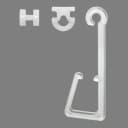 Ösengleiter GOOD LIFE Ova Weiß für Innenlauf-Schienen Bild 3