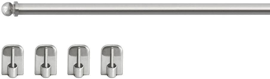 Vitragenstange GOOD LIFE Kugel Gr. 3 Grau Metall Gardinenstange