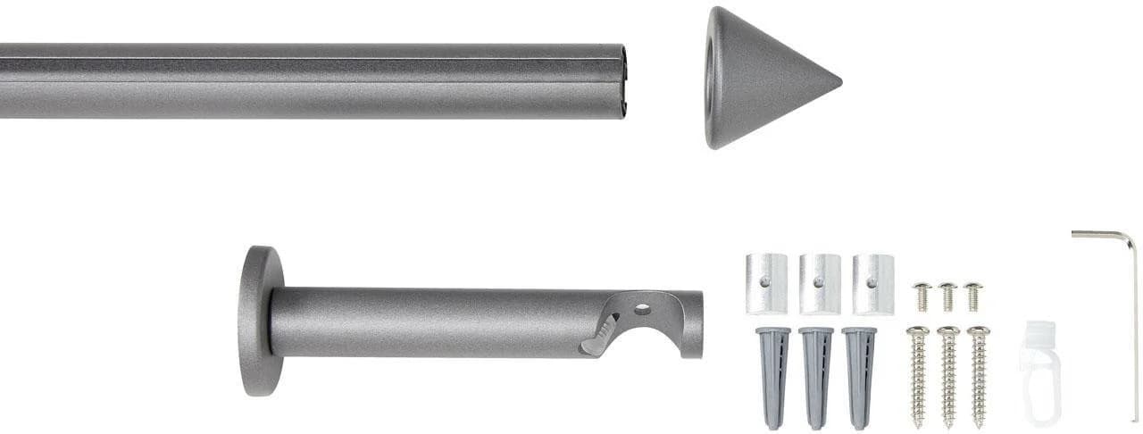 GOOD LIFE Innenlaufschiene Punta 400 cm Anthrazit Aluminium Gardinenstange