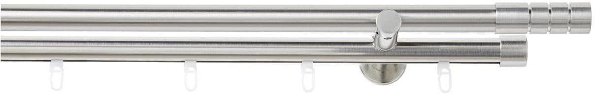 Kombi-Vorhangstange GOOD LIFE "Ranura" 320cm Silber Metall