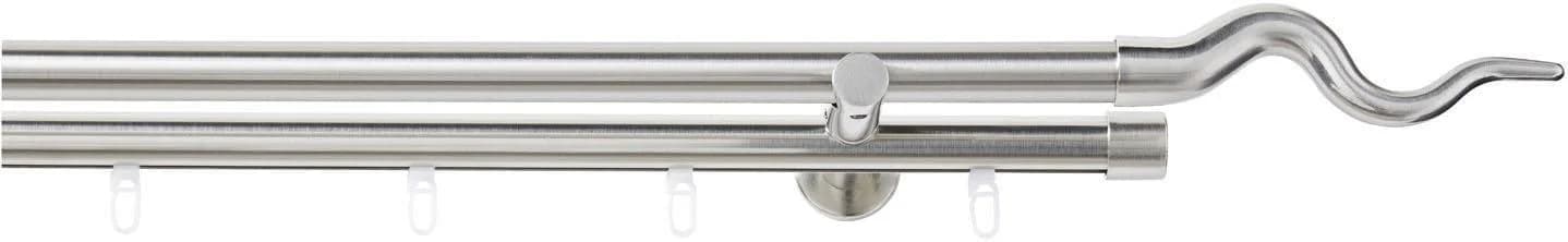 Kombi-Vorhangstange GOOD LIFE Sepa 480 cm Silber