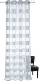 DECOLIFE Vorhang Ella Weiß 135x245cm Voile Querstreifen Ösen Bild 2