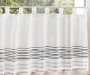 DECOLIFE Scheibengardine Manu Weiß Polyester Voile mit Webstruktur Bild 1
