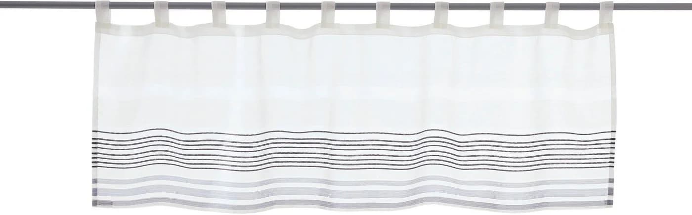 DECOLIFE Scheibengardine Manu Weiß Polyester Voile mit Webstruktur - Bild 2