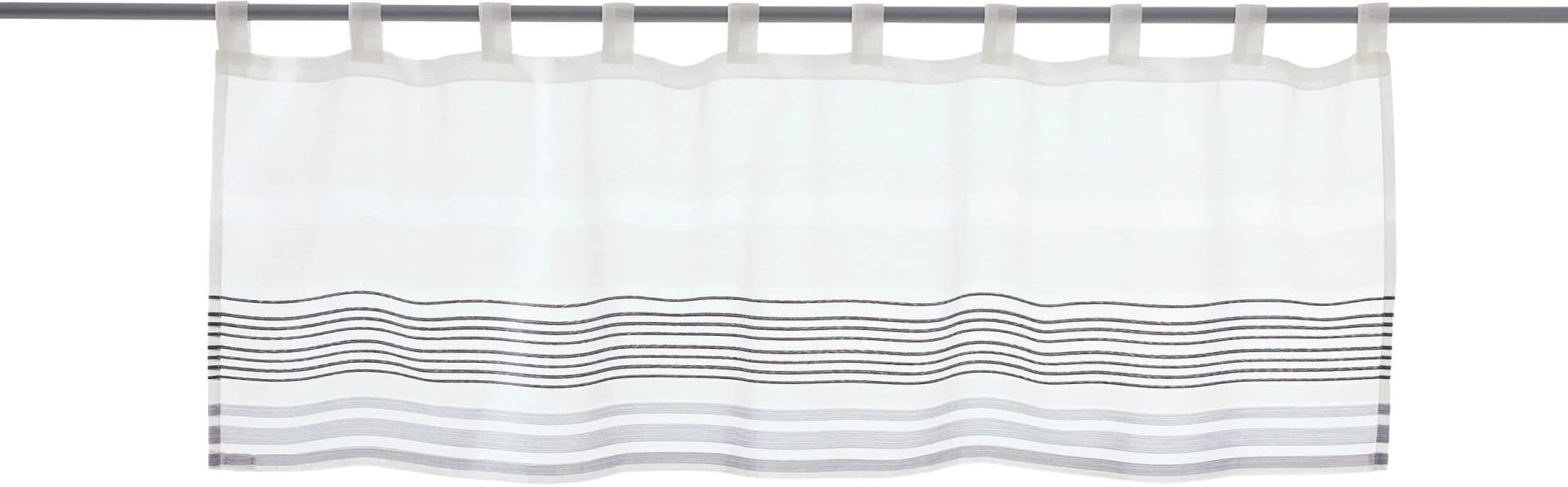 DECOLIFE Scheibengardine Manu Weiß Polyester Voile mit Webstruktur - Bild 4