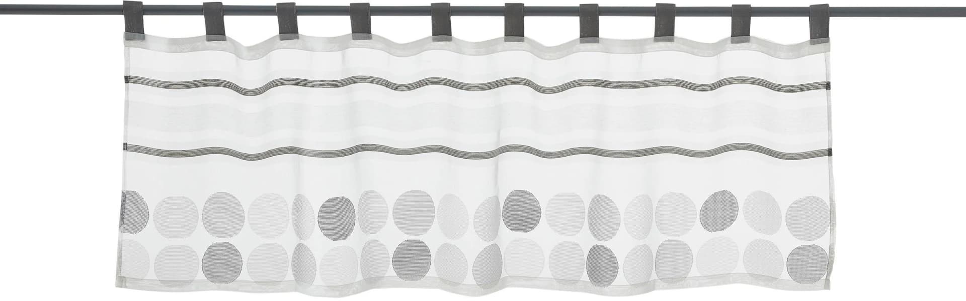 DECOLIFE Scheibengardine Malie Weiß 140x45cm Voile Polyester