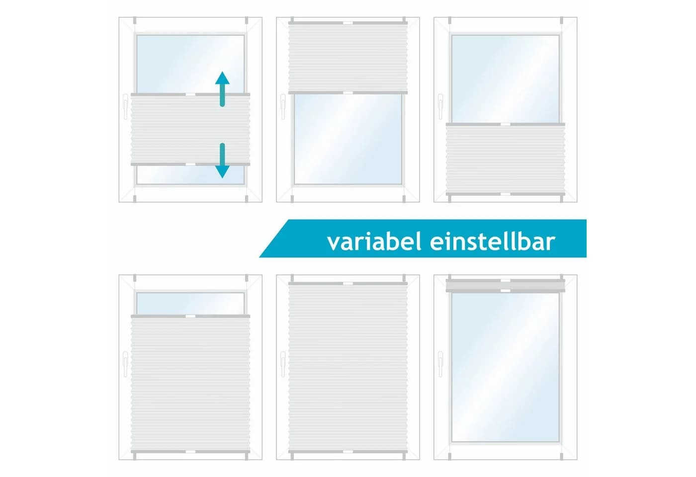 GOOD LIFE Wabenplissee Aris Klemmfix Verdunkelnd Weiss Silber - Bild 5