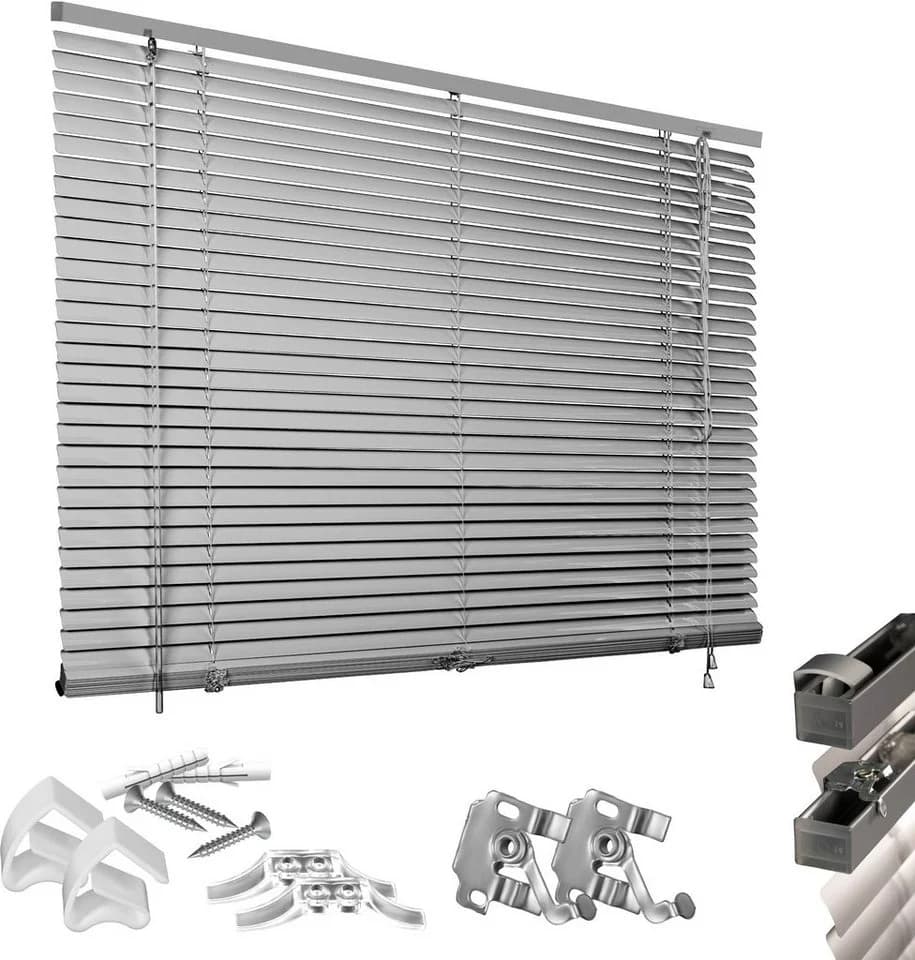 GOOD LIFE Jalousie Matti Klemmfix Silber Aluminium 40x130cm - Bild 4