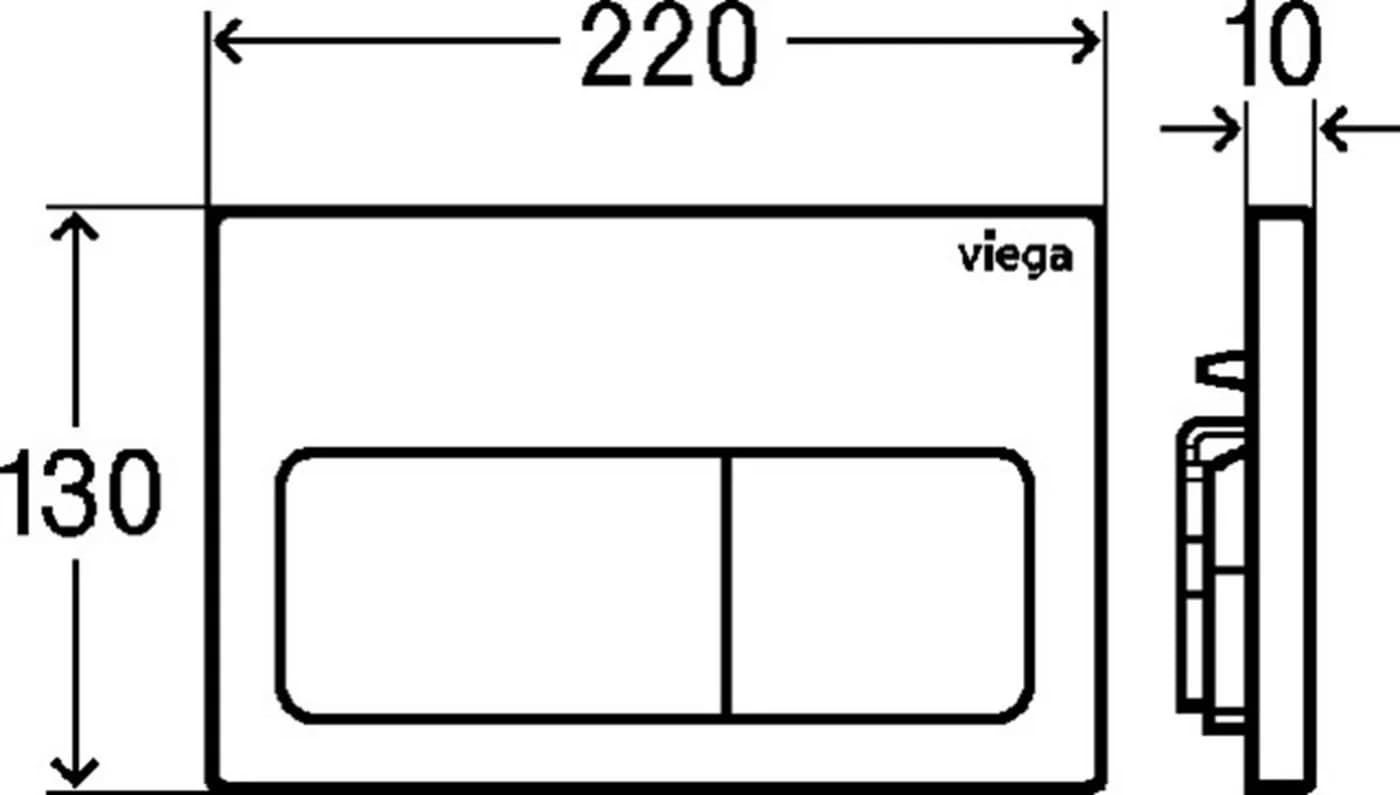 Viega Betätigungsplatte VISIGN for Life 5 8601.1 Kunststoff weiß-alpin