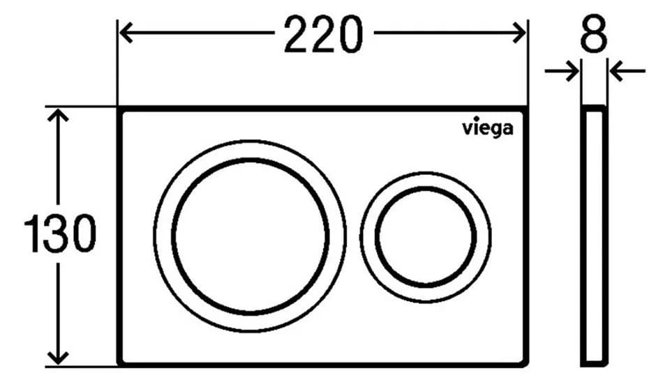 Viega Betätigungsplatte VISIGN for Style 20 weiß alpin
