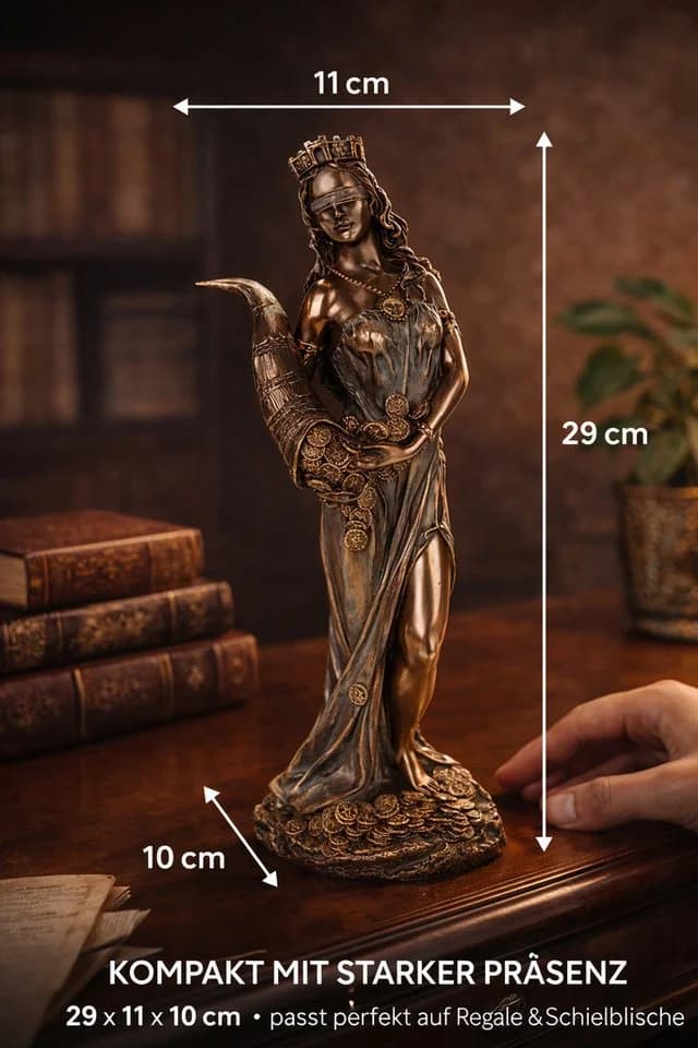 Vogler Dekofigur Fortuna Statue Veronese Bronze - Bild 3