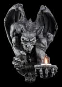 Figuren Shop GmbH Gargoyle Wandfigur Gothic Teelichthalter Statue Bild 1