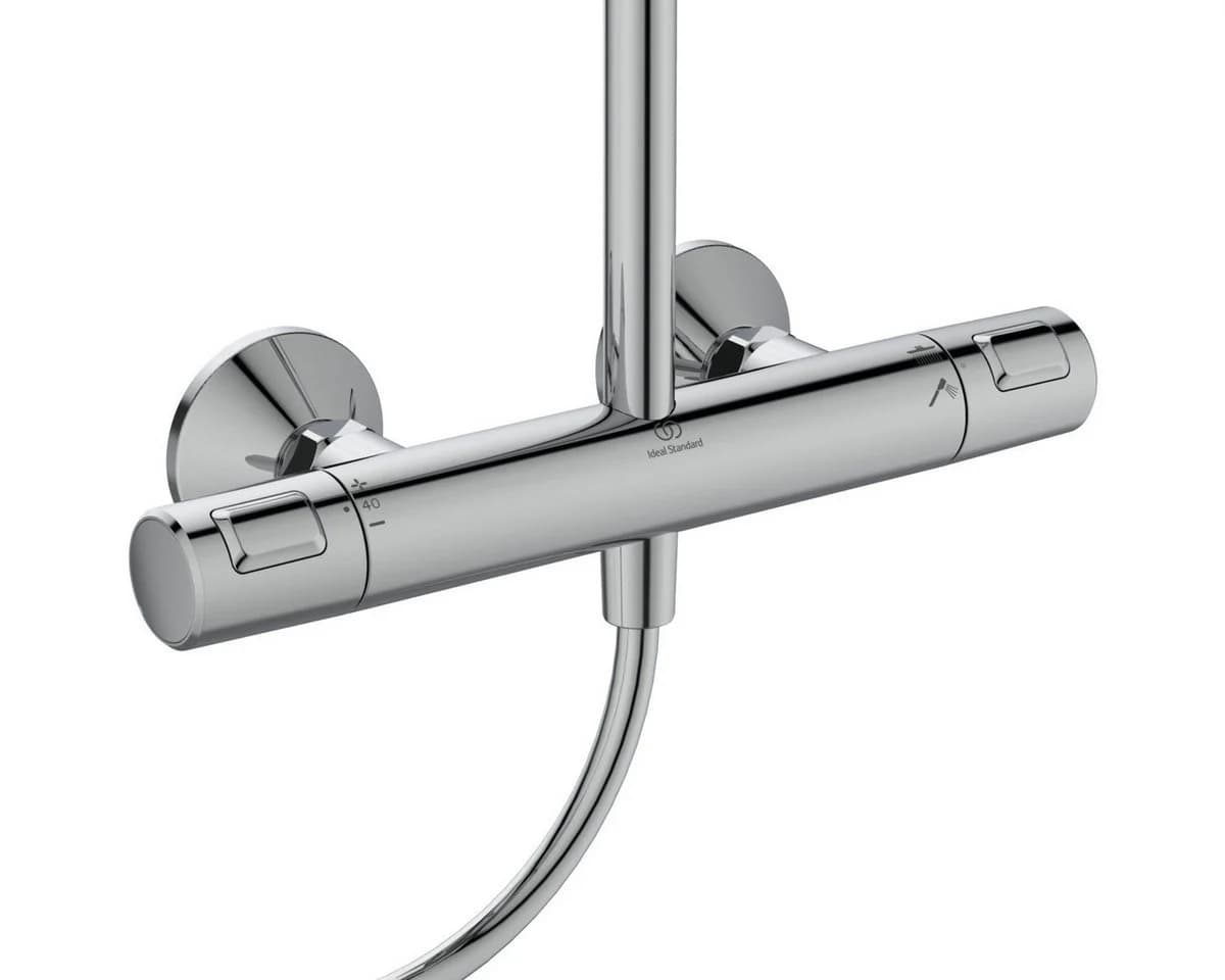 Ideal Standard Idealrain Duschsystem A7208AA verchromt mit CeraTherm T25 Brausethermostat - Bild 4