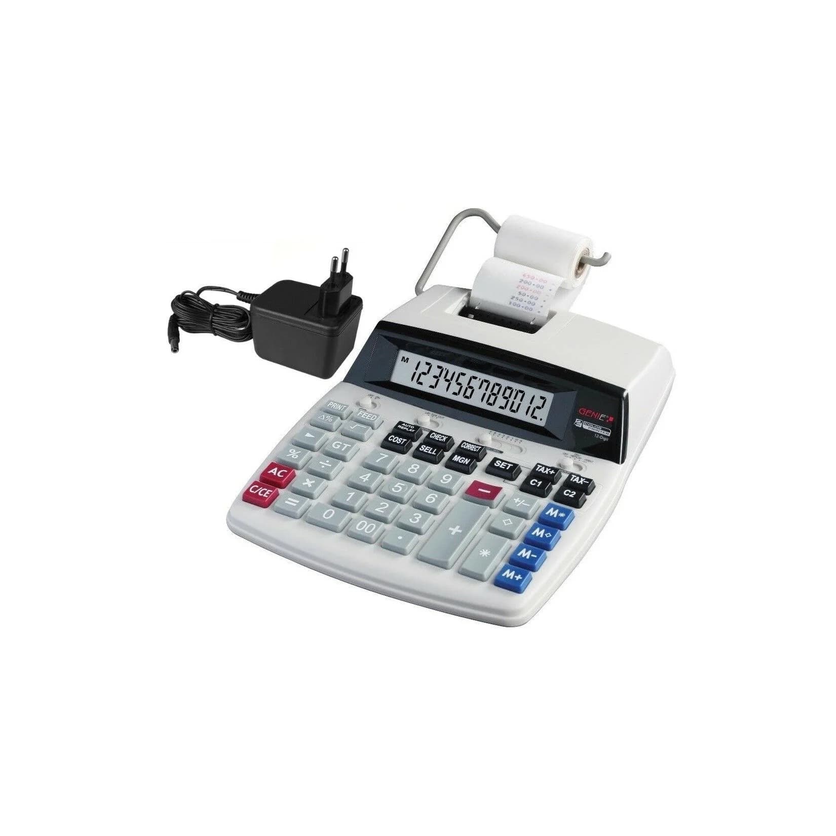 GENIE D69 Plus Druckender Tischrechner mit 12-stelligem Display
