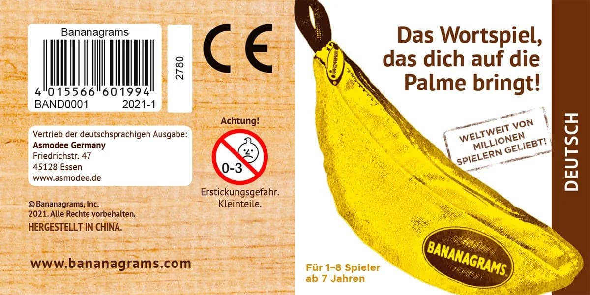 Asmodee Bananagrams Classic Familienspiel - Bild 4