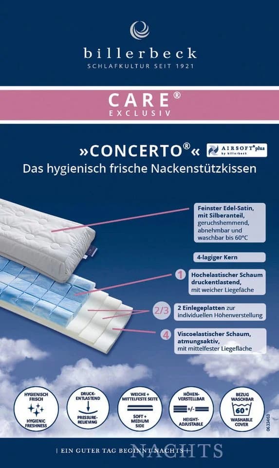 Billerbeck Nackenstützkissen Concerto Champagner - Bild 5