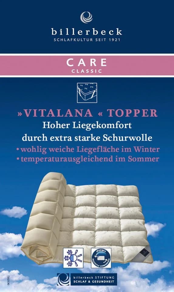 billerbeck Matratzenauflage 744 Vitalana mit Schurwolle Füllung - Bild 4