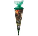 Nestler Schultüte Jurassic World rund 50 cm mit grünem Tüllverschluss Bild 1