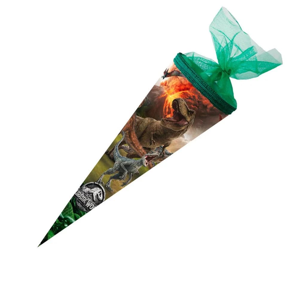 Nestler Schultüte Jurassic World rund 50 cm mit grünem Tüllverschluss - Bild 2