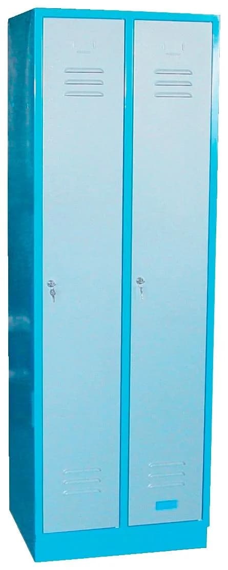 GÜDE Garderobenschrank Typ GS 2 Blau Grau Stahl - Bild 2