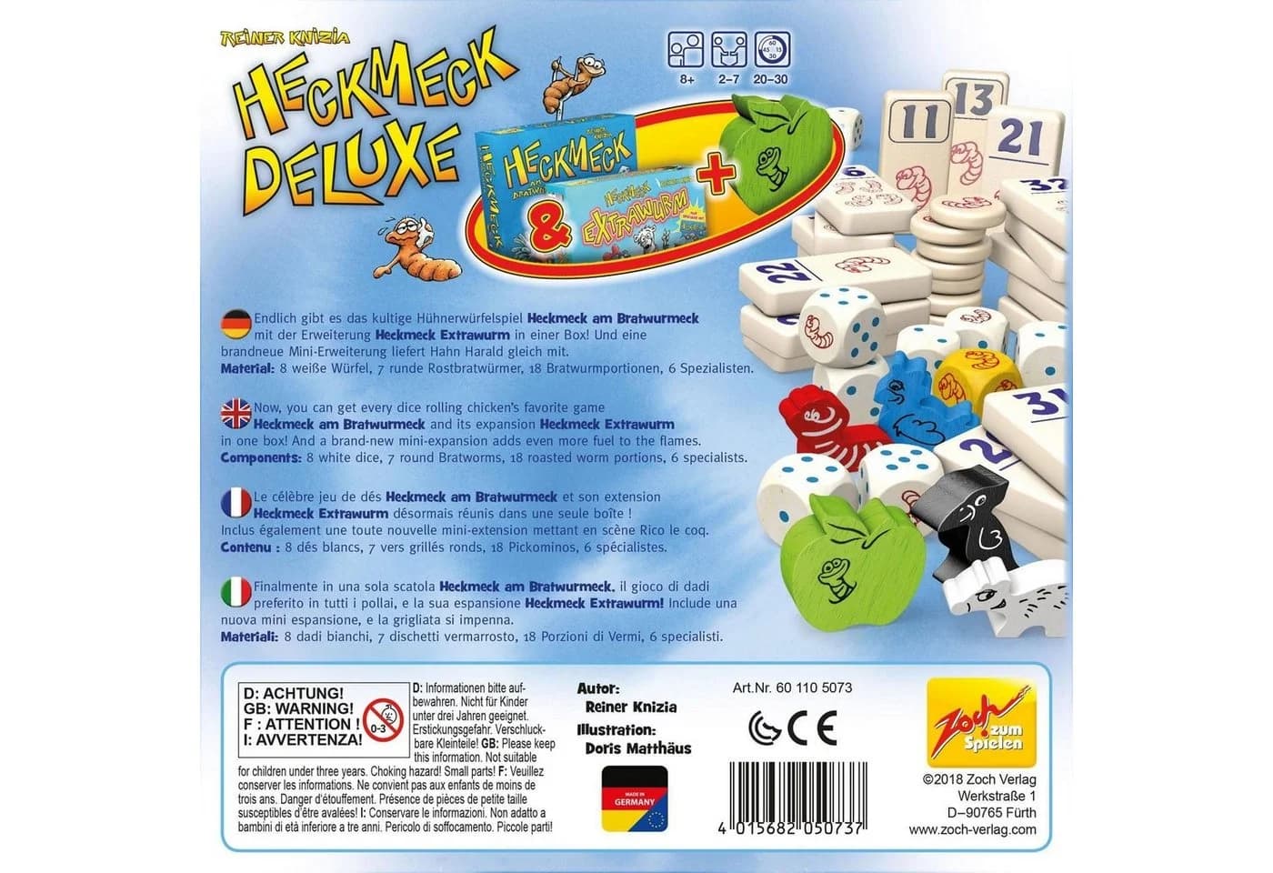 ZOCH Heckmeck Deluxe - Brettspiel mit Metallbox & Bratapfel-Bonus