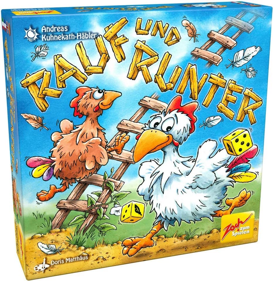 Zoch Spiel Rauf und runter, Familienspiel, Made in Germany, Bunt