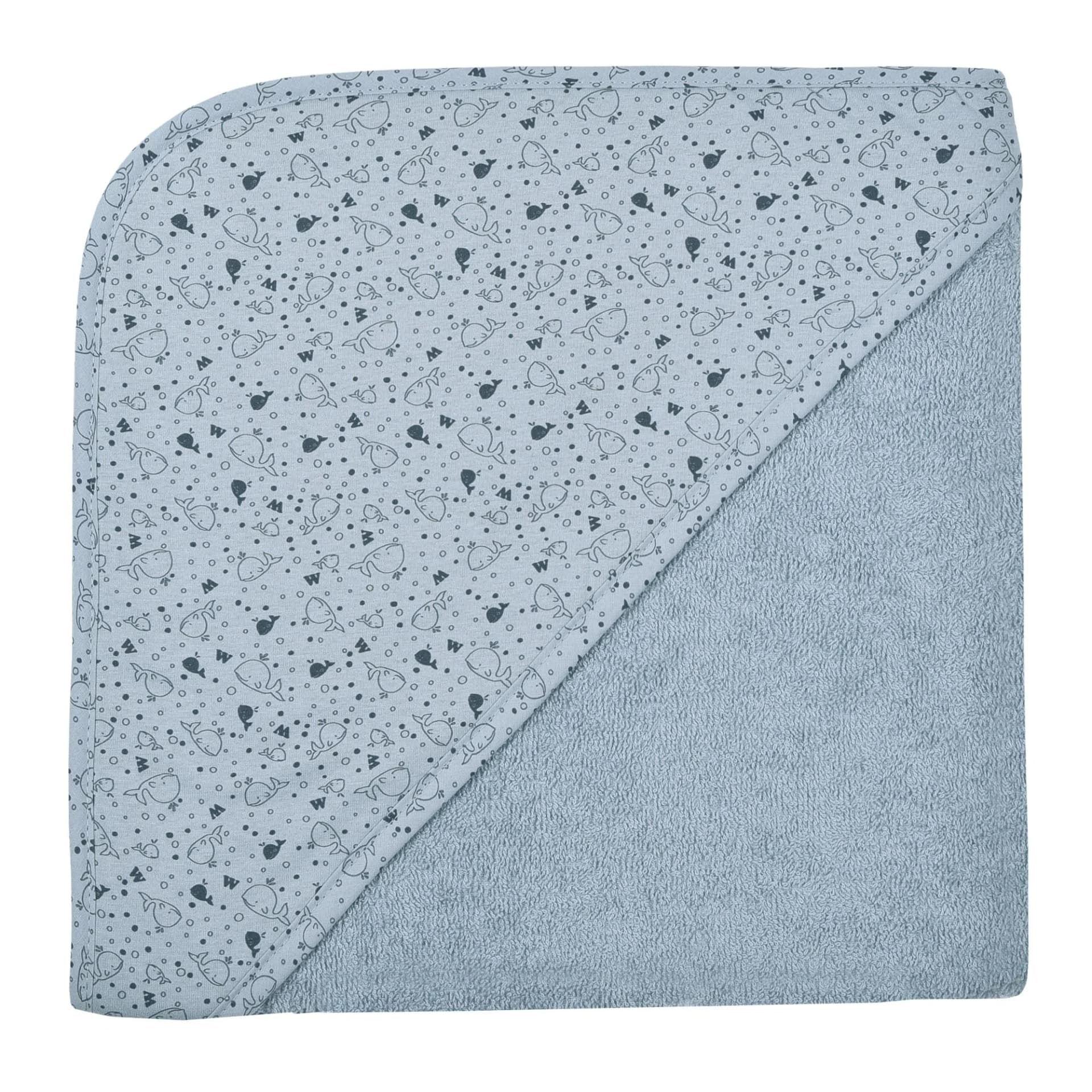 Wörner Kapuzenhandtuch Stahlblau 100x100 Frottee
