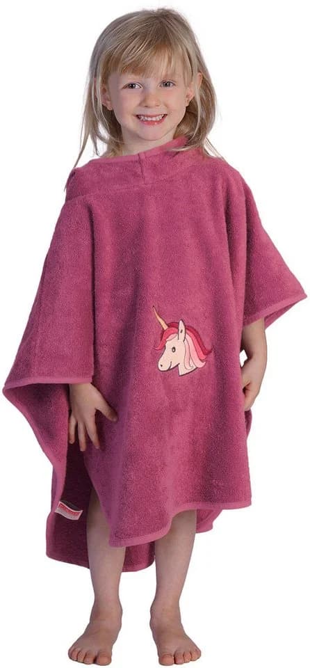 Wörner Badeponcho Einhorn Poncho Baumwolle Light Mauve