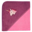 WÖRNER Kapuzenhandtuch Einhorn Rosa 100x100 cm Frottee Bild 2