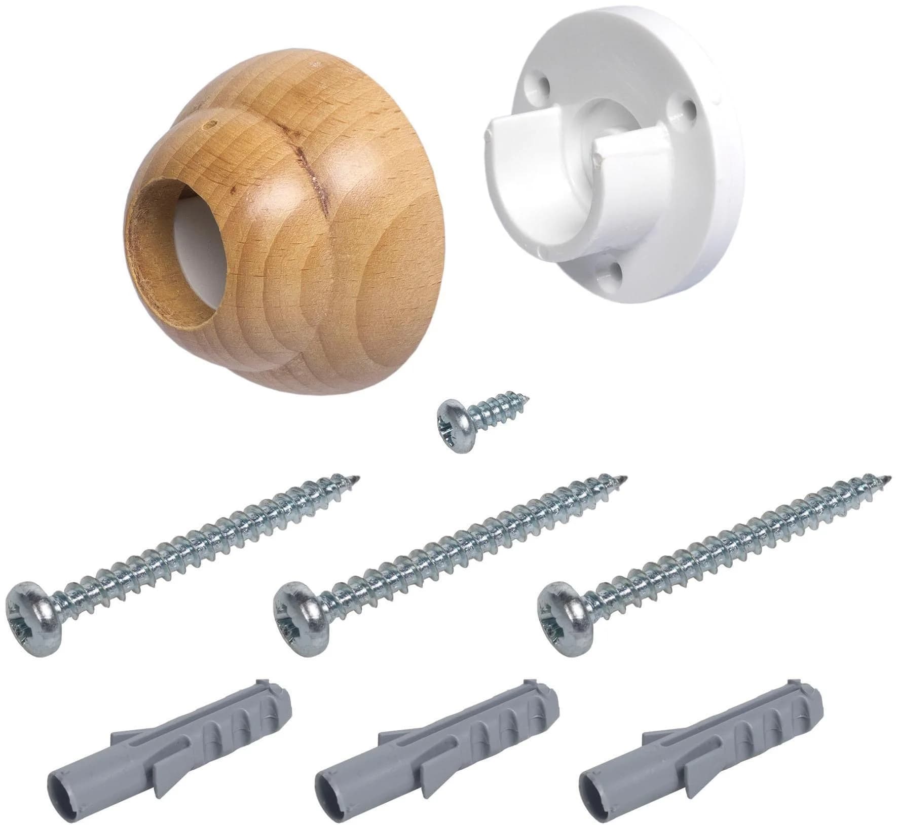 LIEDECO Wandträger Thüringen Natur 28mm Gardinenstangenhalterung