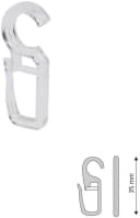 Liedeco Faltenclip Gardinen Set 10-St Kunststoff Transparent Bild 2