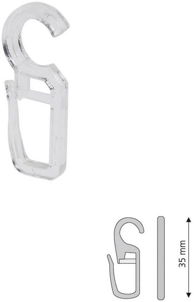 Liedeco Faltenclip Gardinen Set 10-St Kunststoff Transparent - Bild 2