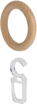 Liedeco Gardinenring Beige Natur Materialmix 28mm Ø 2,8cm Bild 3