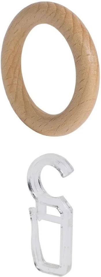 Liedeco Gardinenring Beige Natur Materialmix 28mm Ø 2,8cm - Bild 3