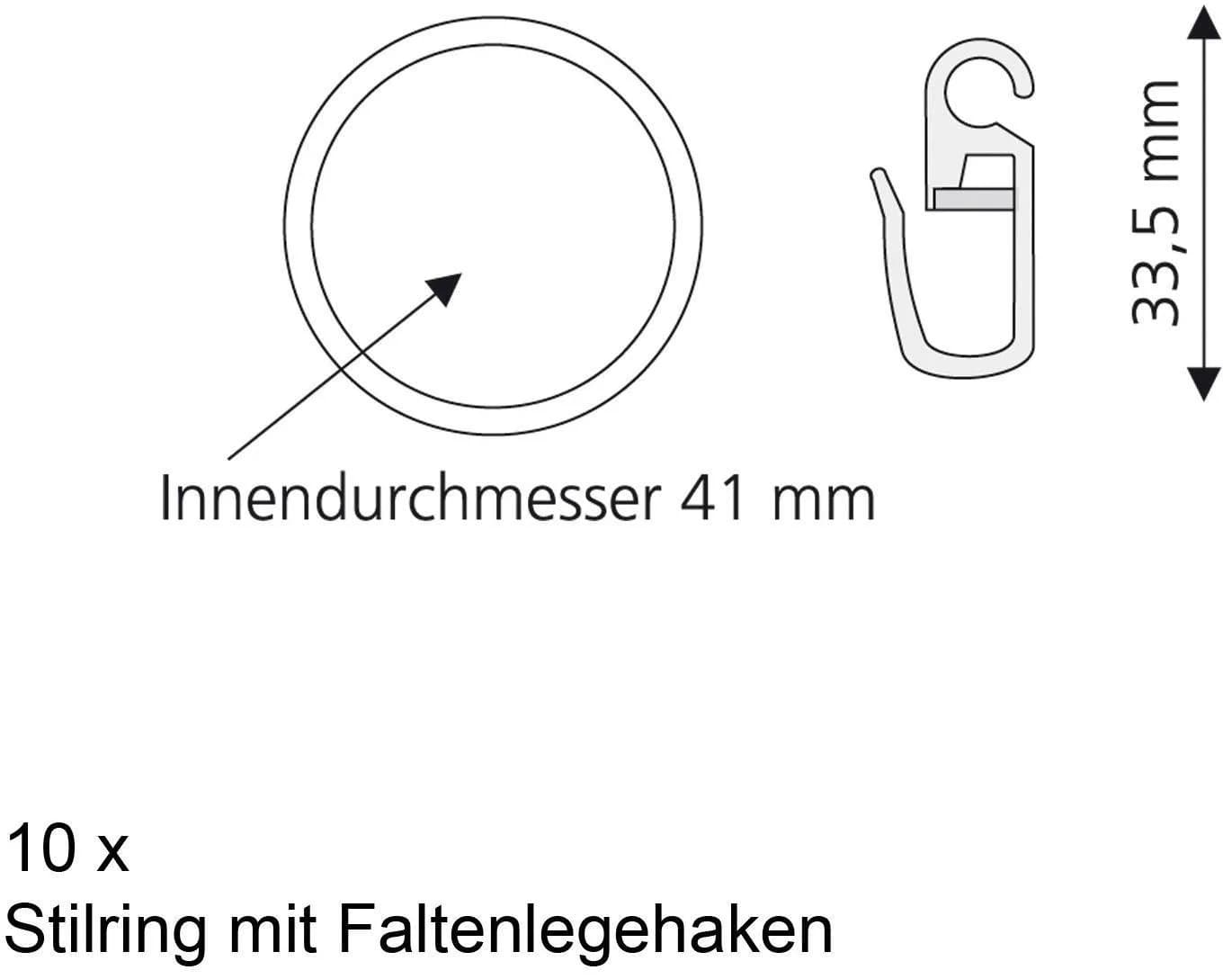 Liedeco Gardinenring Beige Natur Materialmix 28mm Ø 2,8cm - Bild 4