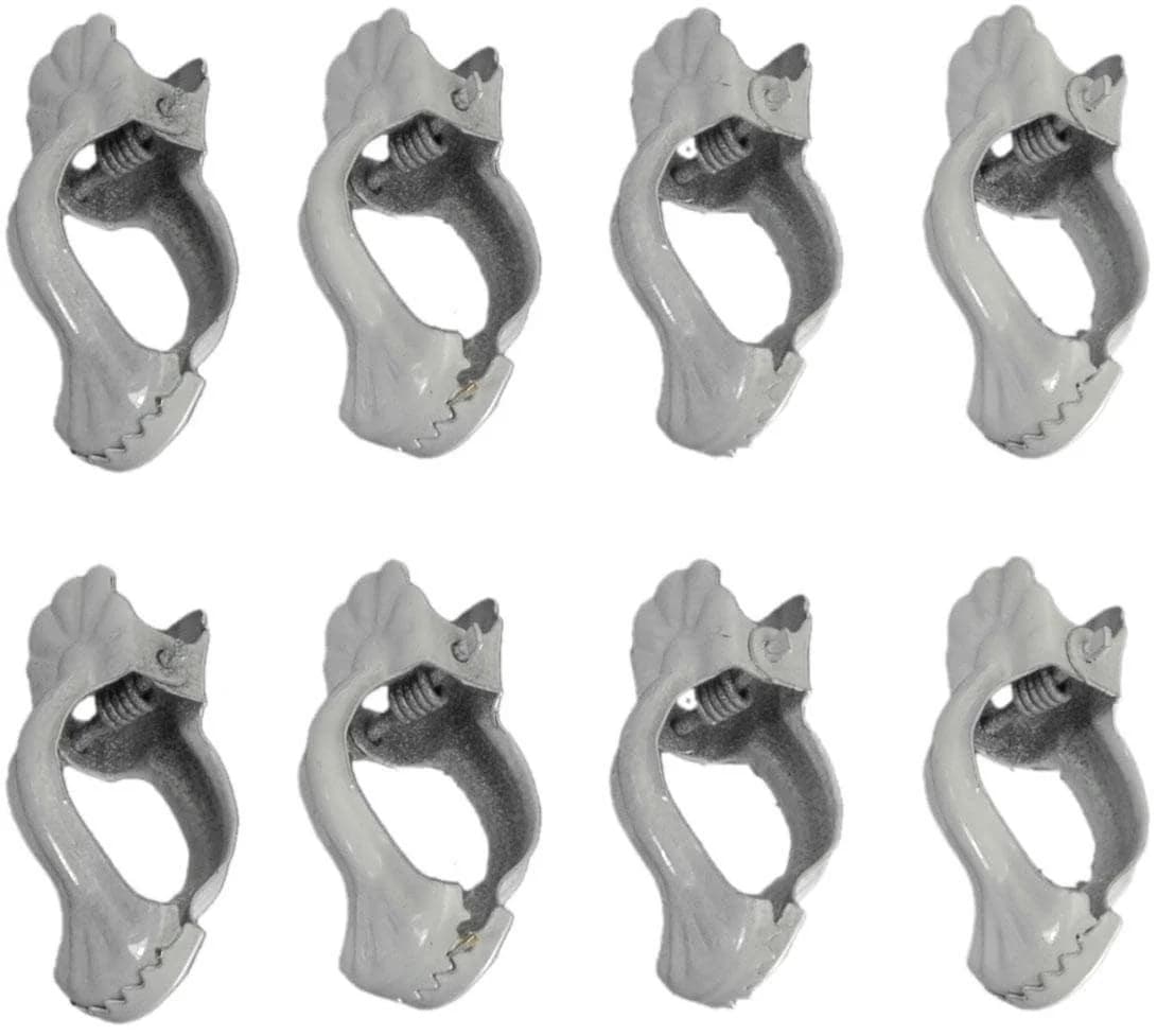 Liedeco Dekoklammer Weiß Metall Gardinenbefestigung 12mm