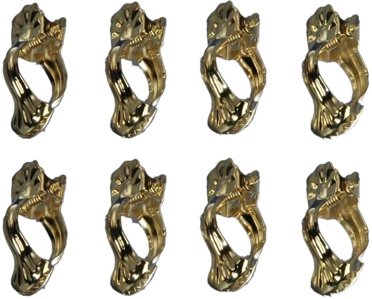 Liedeco Dekoklammer Messingfarben Metall Gardinenbefestigung 8er Pack