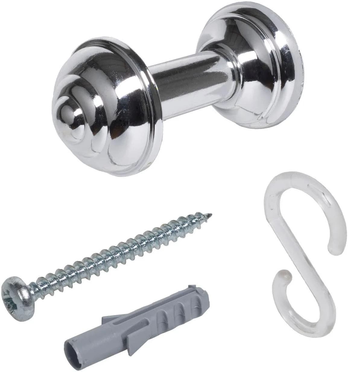 Liedeco Raffhalter Grau Chromfarben Kunststoff 7 cm