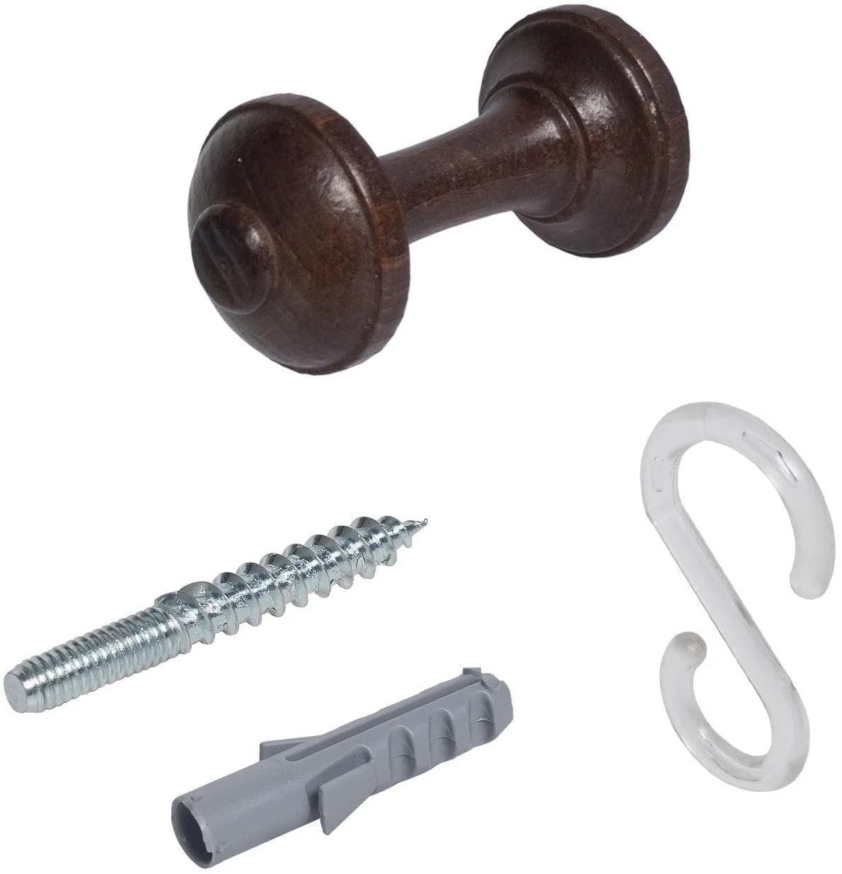 LIEDECO Raffhalter Nussbaum 7 cm mit S-Haken