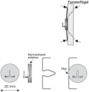 Klemmträger LIEDECO, weiß, Kunststoff, Metall, für Vitragen-Scheibenstangen Bild 3