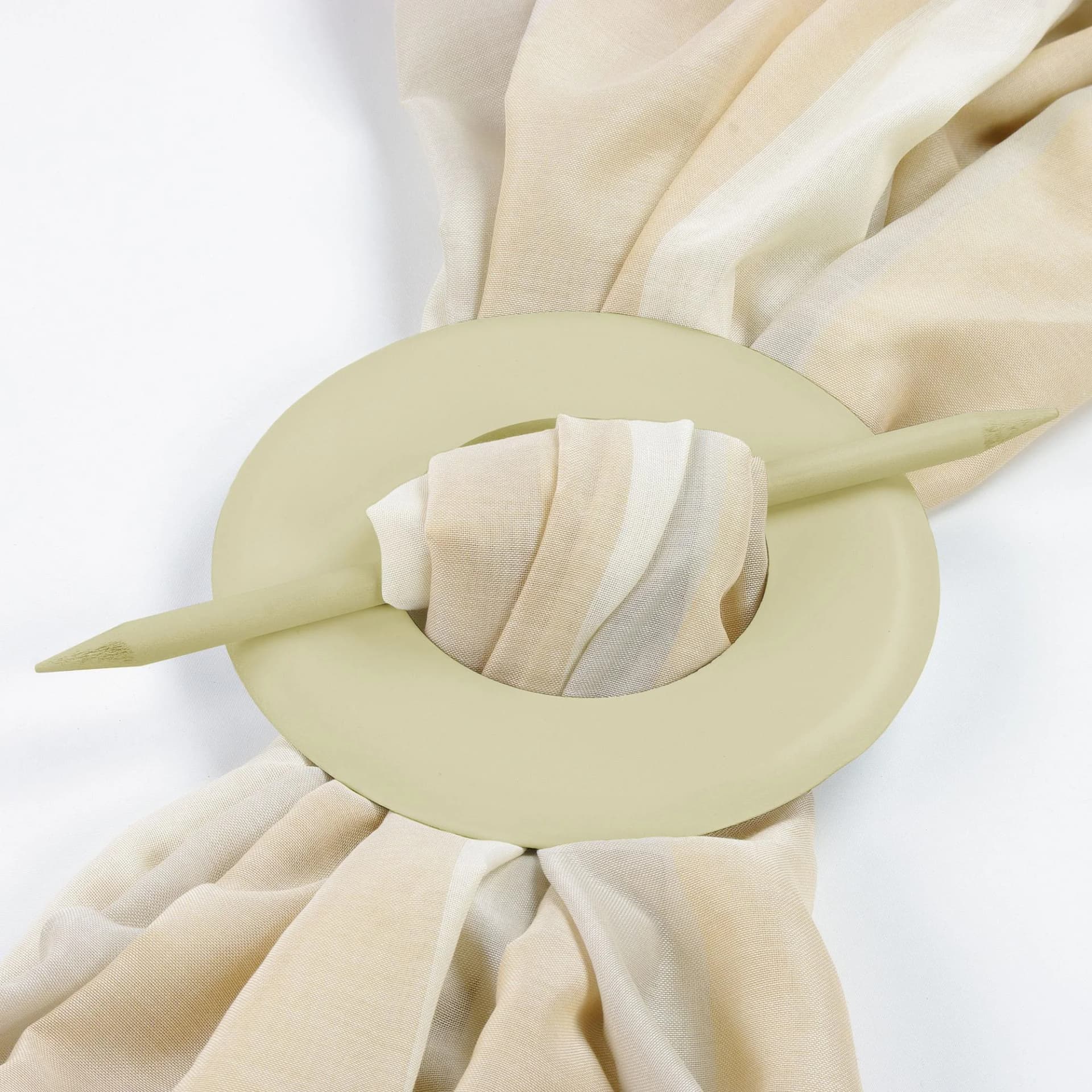 LIEDECO Raffspange Beige 10,5cm Holz Raffhalter