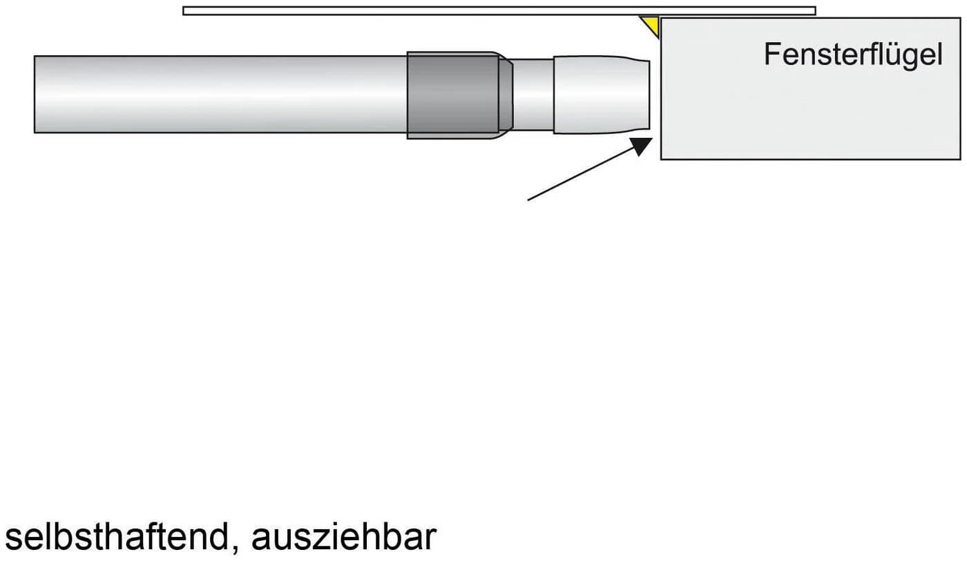 Liedeco Scheibenstange Pin-Soft Gr. 2 Weiß Metall Kunststoff