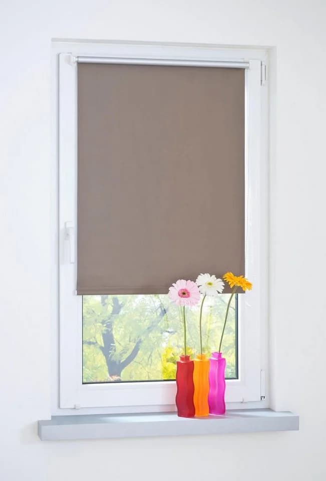 LIEDECO Seitenzugrollo Grau Klemmfix Polyester - Bild 2