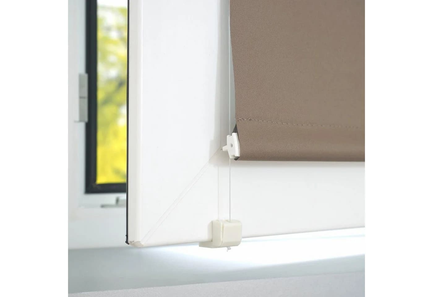 LIEDECO Seitenzugrollo Grau Klemmfix Polyester - Bild 3