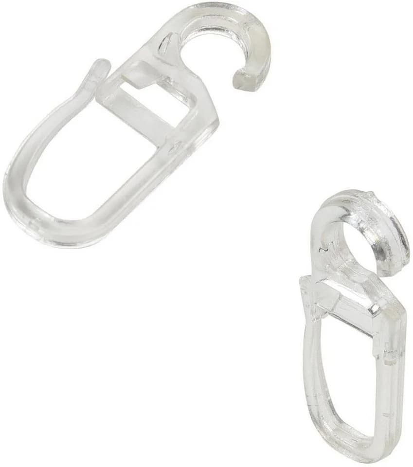 Liedeco Faltenclip Set 8-St. Transparent Faltenlegehaken für Gardinenringe