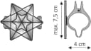 LIEDECO Dekoklammer Orbit Grau Chromfarben 2 Stk Metall Bild 3